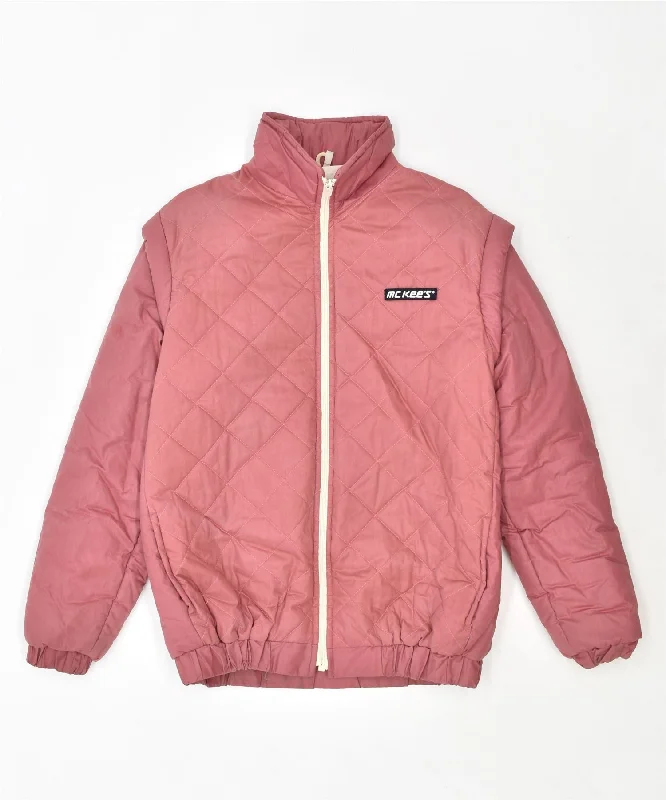 Casual Style for Busy Women MC KEE'S Womens Bomber Jacket IT 44 Medium Pink Polyester Vintage Casual Style for Busy Women MC KEE'S Womens Bomber Jacket IT 44 Medium Pink Polyester Vintage