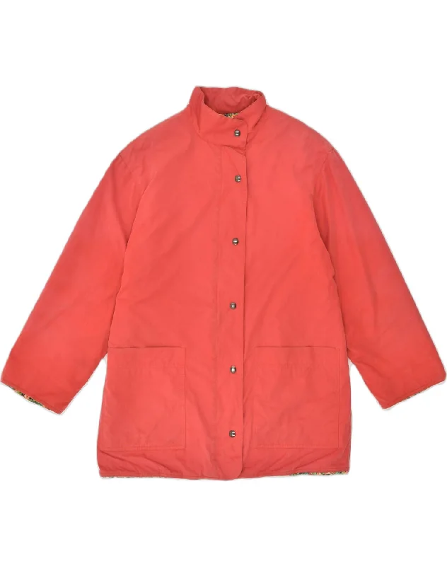 Clothes Of Woman CACHAREL Womens Overcoat UK 16 Large Red Polyester