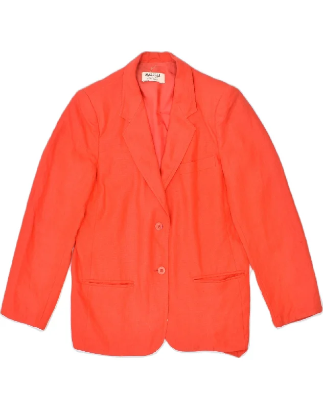 Sophisticated Women's Fashion MARELLA Womens 2 Button Blazer Jacket UK 10 Small Red Linen