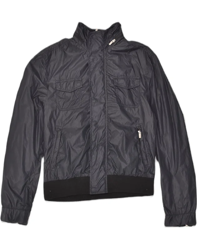 Women's Evening Wear ELLESSE Womens Bomber Jacket UK 14 Large Navy Blue Polyester