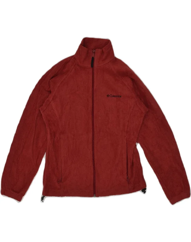 Women's Evening Wear COLUMBIA Womens Fleece Jacket UK 10 Small Maroon Polyester
