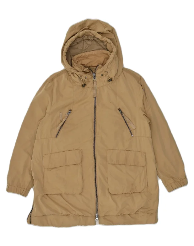 Stylish Dresses for Women GEOX Womens Loose Fit Hooded Padded Coat UK 10 Small Beige Polyester