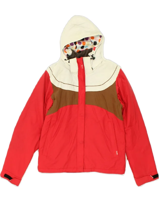 Cheap Women's Clothing Online ROXY Womens Hooded Windbreaker Jacket US 3 XS Red Colourblock Polyester Cheap Women's Clothing Online ROXY Womens Hooded Windbreaker Jacket US 3 XS Red Colourblock Polyester