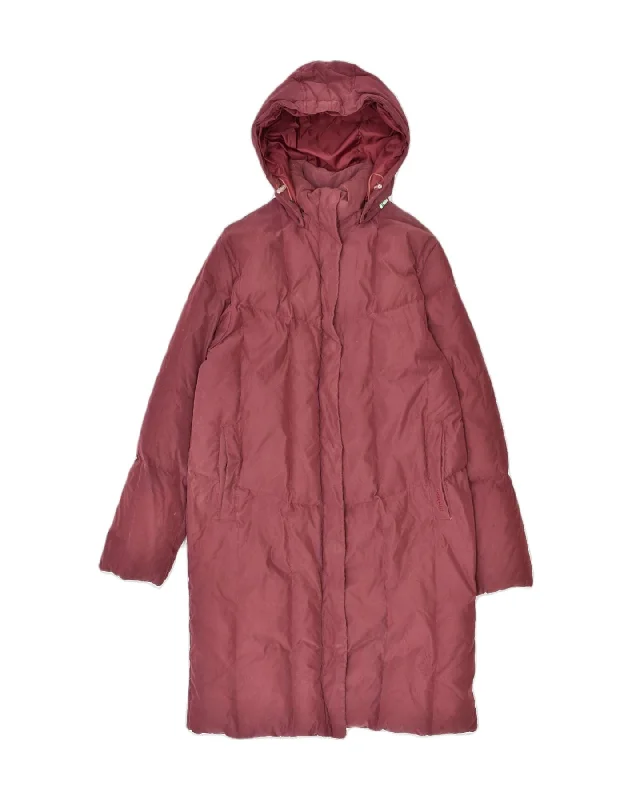 Relaxed Style INVICTA Womens Loose Fit Hooded Padded Coat UK 14 Medium Maroon Polyester Relaxed Style INVICTA Womens Loose Fit Hooded Padded Coat UK 14 Medium Maroon Polyester