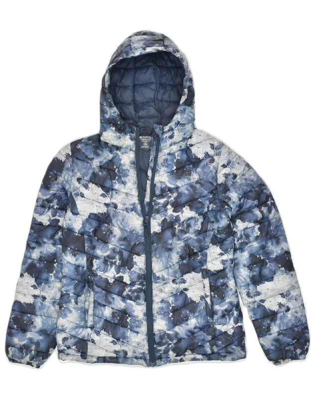Elegant Women's Attire MOUNTAIN WAREHOUSE Womens Hooded Padded Jacket UK 10 Small Blue Floral Elegant Women's Attire MOUNTAIN WAREHOUSE Womens Hooded Padded Jacket UK 10 Small Blue Floral