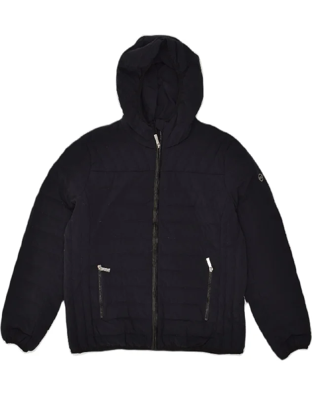 Women's Athletic Outfit MICHAEL KORS Womens Hooded Padded Jacket UK 18 XL Navy Blue Nylon Women's Athletic Outfit MICHAEL KORS Womens Hooded Padded Jacket UK 18 XL Navy Blue Nylon