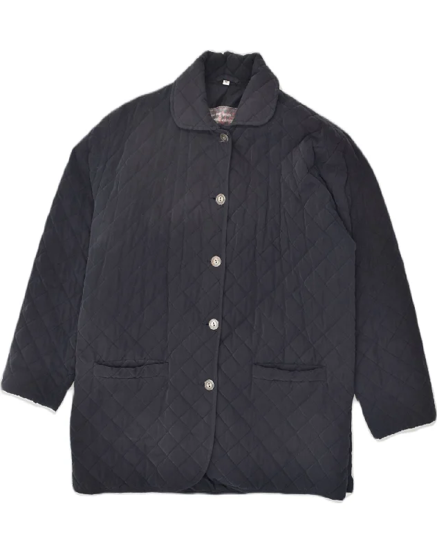 Women's Holiday Attire BRUGI Womens Quilted Jacket EU 48 2XL Black Polyester