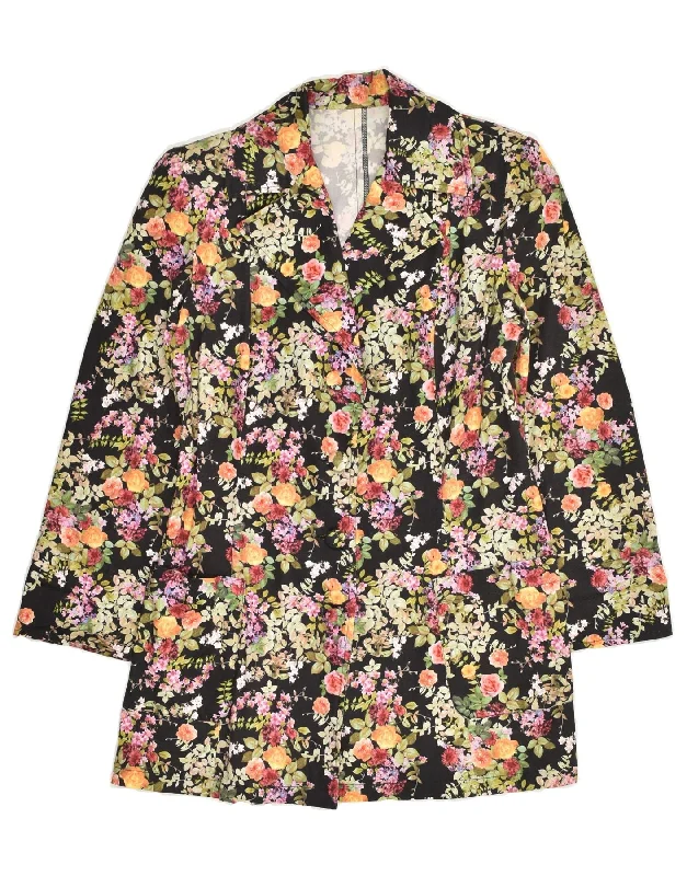 Chic Women's Clothing VINTAGE Womens 2 Button Blazer Jacket UK 12 Medium Black Floral Chic Women's Clothing VINTAGE Womens 2 Button Blazer Jacket UK 12 Medium Black Floral