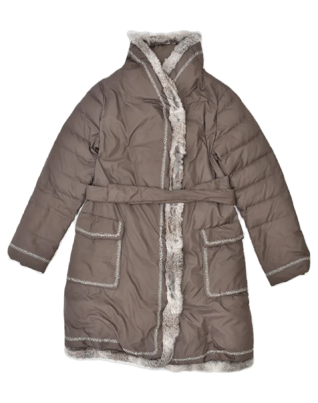 Luxury Women's Clothing MAX & CO. Womens Padded Coat U 10 Small Brown Polyester