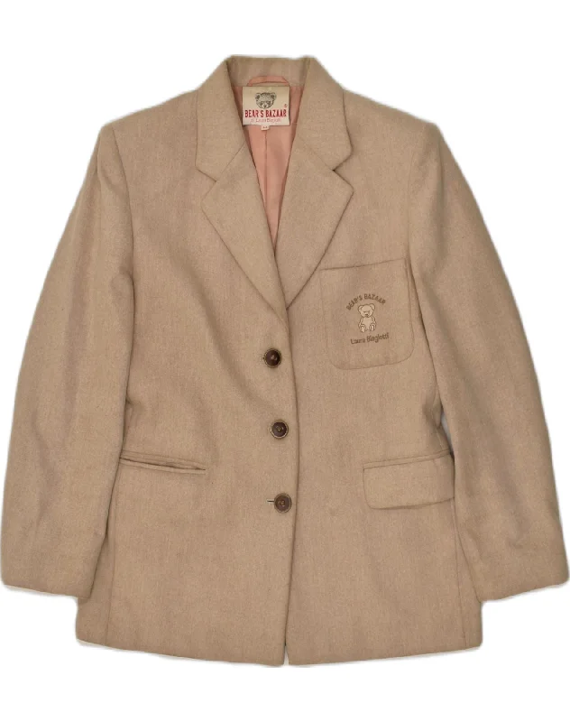 Flash Sale Clothing LAURA BIAGIOTTI Womens 3 Button Blazer Jacket IT 44 Medium Beige Flash Sale Clothing LAURA BIAGIOTTI Womens 3 Button Blazer Jacket IT 44 Medium Beige