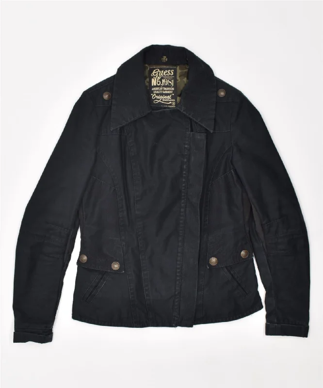 Casual Clothing For Women GUESS Womens Loose Fit Military Jacket UK 6 XS Black Cotton Casual Clothing For Women GUESS Womens Loose Fit Military Jacket UK 6 XS Black Cotton