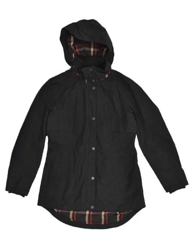 Unique Women's Fashion Pieces PENDLETON Womens Hooded Raincoat UK 6 XS Black Polyester Unique Women's Fashion Pieces PENDLETON Womens Hooded Raincoat UK 6 XS Black Polyester