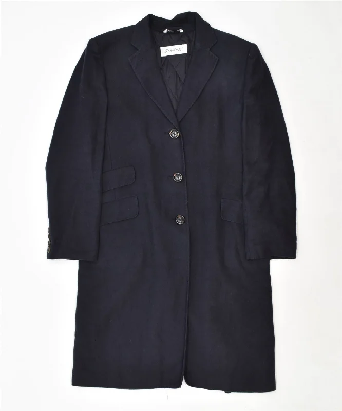 Women's Travel Apparel SPORTMAX Womens Chesterfield Coat UK 10 Small Navy Blue Cotton Women's Travel Apparel SPORTMAX Womens Chesterfield Coat UK 10 Small Navy Blue Cotton