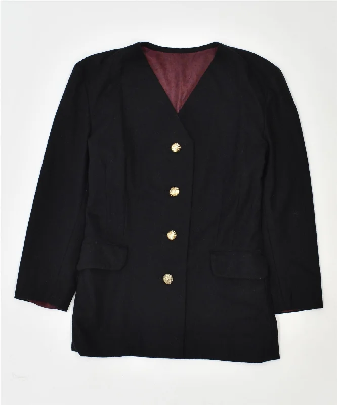 Women's Fashion Clothing VINTAGE Womens 4 Button Blazer Jacket UK 12 Medium Black