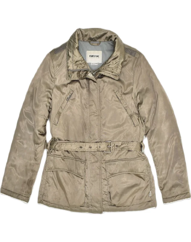 Women's Versatile Apparel GEOX Womens Belted Windbreaker Jacket UK 8 Small Beige Polyester Women's Versatile Apparel GEOX Womens Belted Windbreaker Jacket UK 8 Small Beige Polyester