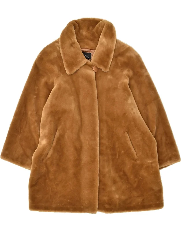 Women's High-Fashion Apparel VINTAGE Womens Faux Fur Overcoat UK 18 XL Brown Modacryl Women's High-Fashion Apparel VINTAGE Womens Faux Fur Overcoat UK 18 XL Brown Modacryl