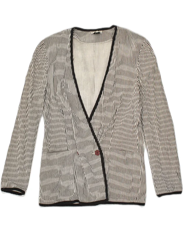 Stylish Loungewear for Women VINTAGE Womens Double Breasted Blazer Jacket UK 14 Large Black Striped Stylish Loungewear for Women VINTAGE Womens Double Breasted Blazer Jacket UK 14 Large Black Striped