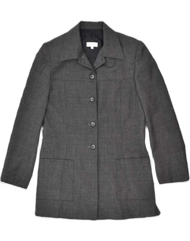 Fashionable Casual Tops VINTAGE Womens 5 Button Blazer Jacket IT 44 Medium Grey