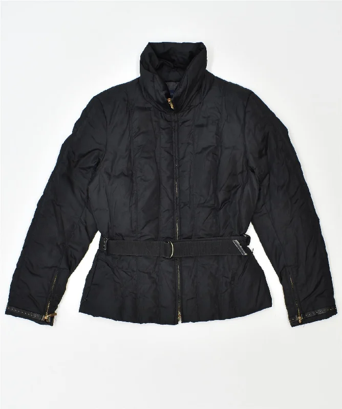 Street Style Fashion TRUSSARDI Womens Windbreaker Jacket IT 46 Large Black Polyamide Street Style Fashion TRUSSARDI Womens Windbreaker Jacket IT 46 Large Black Polyamide
