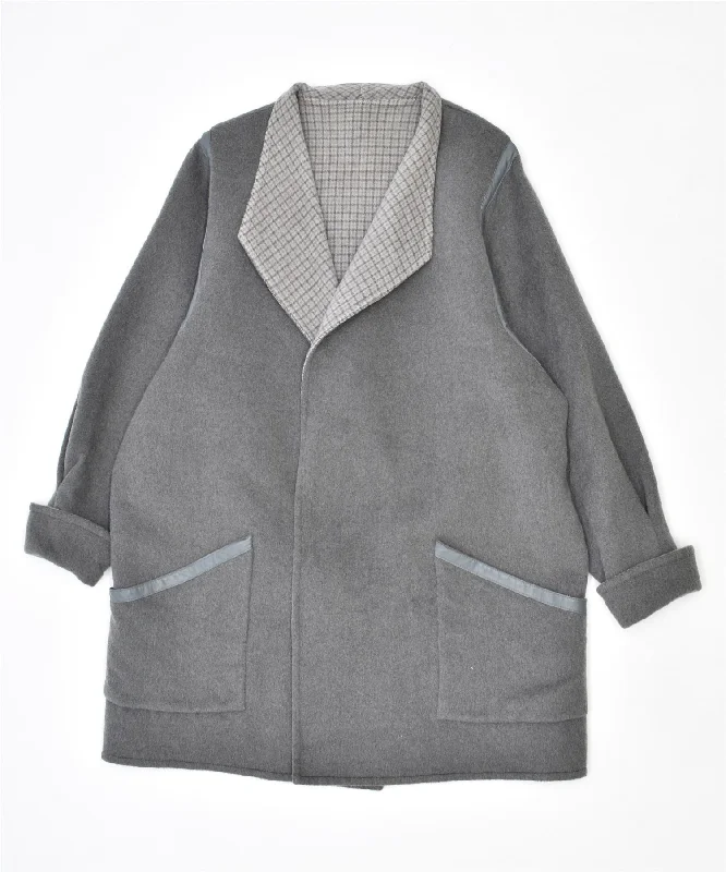 Women's Plus-Size Clothes VITA Womens Overcoat UK 18 XL Grey Vintage