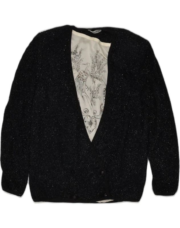 Business Casual Outfits VINTAGE Womens 2 Button Blazer Jacket UK 16 Large Black Flecked Polyester Business Casual Outfits VINTAGE Womens 2 Button Blazer Jacket UK 16 Large Black Flecked Polyester