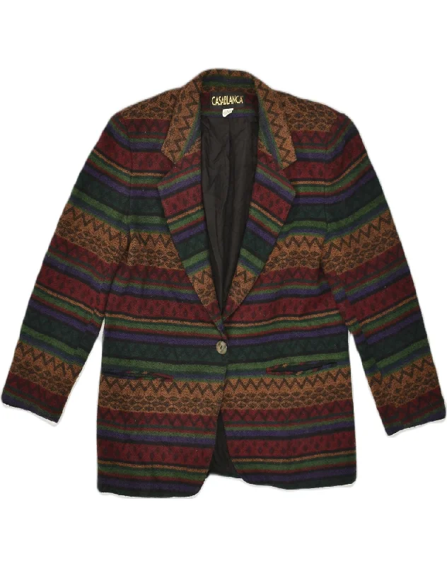 Clearance Sale CASA BLANCA Womens 2 Button Blazer Jacket US 6 Medium Brown Fair Isle Clearance Sale CASA BLANCA Womens 2 Button Blazer Jacket US 6 Medium Brown Fair Isle