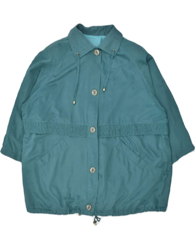 Affordable Trendy Clothes For Women VINTAGE Womens Overcoat UK 24 4XL Turquoise