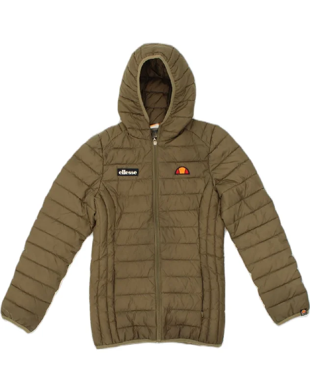 Women's Loungewear Clothes ELLESSE Womens Hooded Padded Jacket UK 8 Small Khaki Polyester Women's Loungewear Clothes ELLESSE Womens Hooded Padded Jacket UK 8 Small Khaki Polyester
