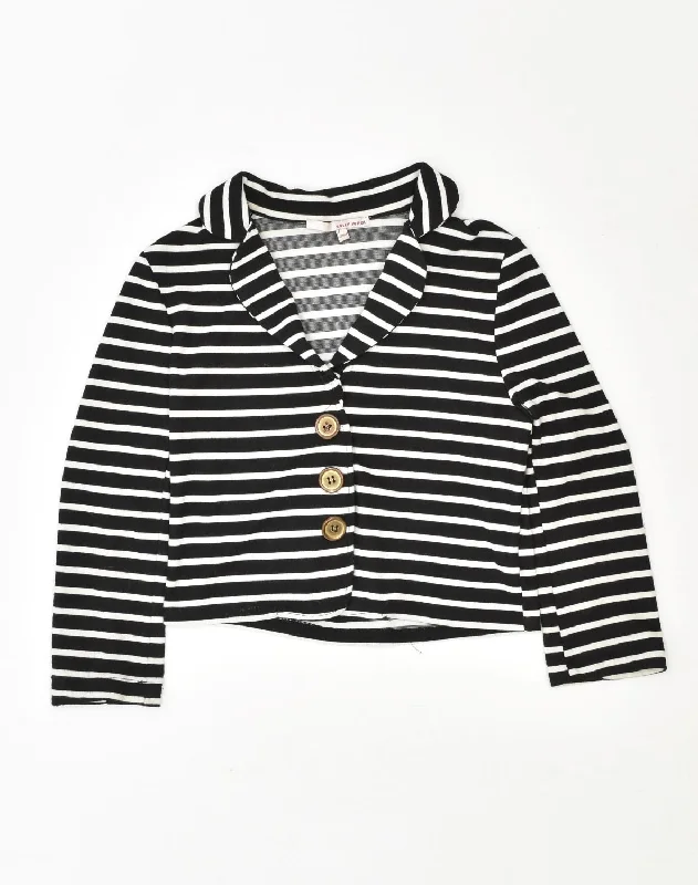 Eclectic Fashion VINTAGE Womens 3 Button Blazer Jacket UK 8 Small Black Striped
