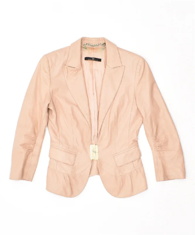 Fashionable Women's Casual Apparel ELISABETA FRANCHI CELYN B Womens Leather Jacket IT 40 Small Pink Leather Fashionable Women's Casual Apparel ELISABETA FRANCHI CELYN B Womens Leather Jacket IT 40 Small Pink Leather