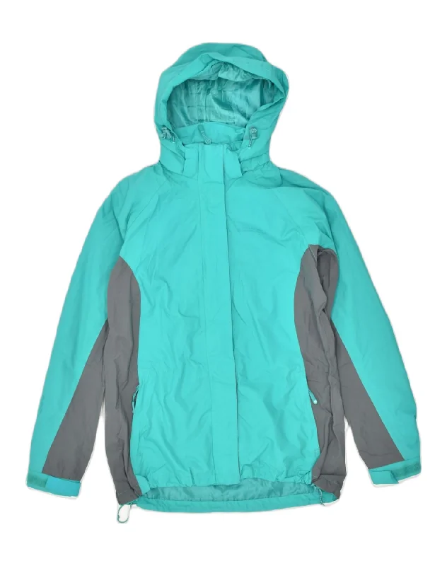 Fashionable Casual Tops MOUNTAIN WAREHOUSE Womens Hooded Rain Jacket UK 14 large Turquoise Fashionable Casual Tops MOUNTAIN WAREHOUSE Womens Hooded Rain Jacket UK 14 large Turquoise