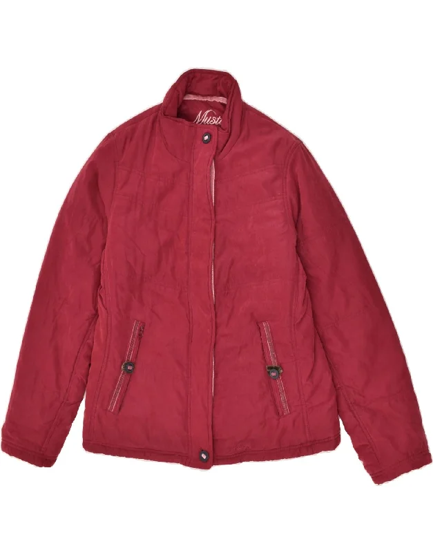 Clothes Woman MUSTO Womens Padded Jacket UK 12 Medium  Burgundy Polyester