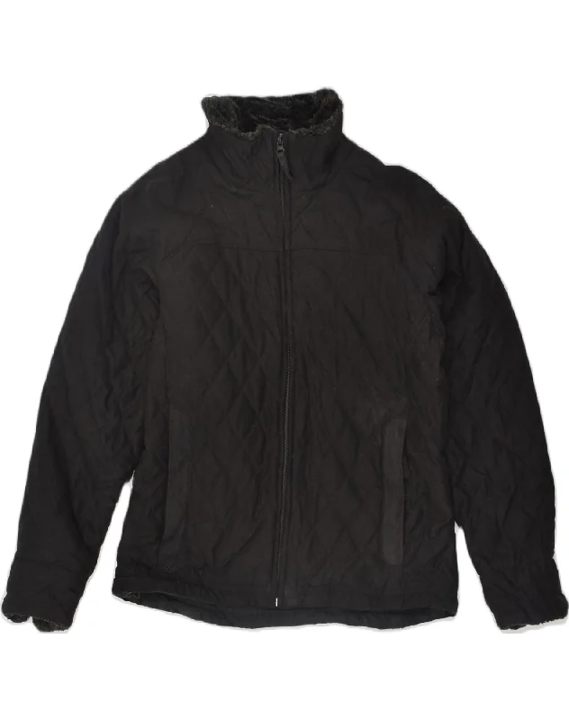 Women's Travel Apparel COLUMBIA Womens Quilted Jacket UK 14 Medium Black