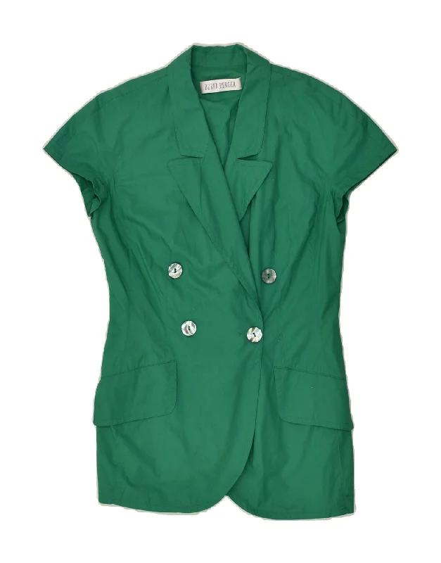 Online Boutiques Clothing VINTAGE Womens Short Sleeve Blazer Jacket EU 38 Medium Green Cotton Online Boutiques Clothing VINTAGE Womens Short Sleeve Blazer Jacket EU 38 Medium Green Cotton