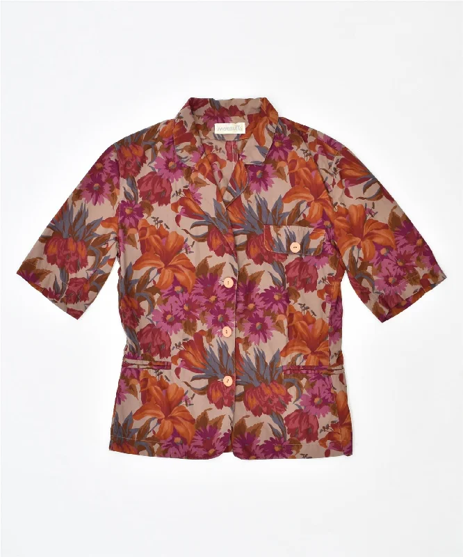 City Fashion MARGUTTA Womens Short Sleeve 3 Button Blouse Top UK 14 Large Orange Floral City Fashion MARGUTTA Womens Short Sleeve 3 Button Blouse Top UK 14 Large Orange Floral