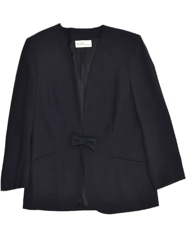 Best Online Boutiques VINTAGE Womens Blazer Jacket UK 14 Medium Navy Blue Virgin Wool Best Online Boutiques VINTAGE Womens Blazer Jacket UK 14 Medium Navy Blue Virgin Wool