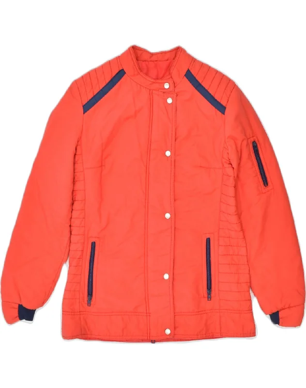 Festival Fashion VINTAGE Womens Padded Jacket IT 44 Medium Red