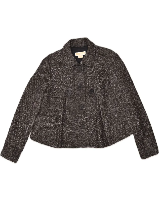 Clothing Online MICHAEL KORS Womens Overcoat UK 10 Small Brown Wool