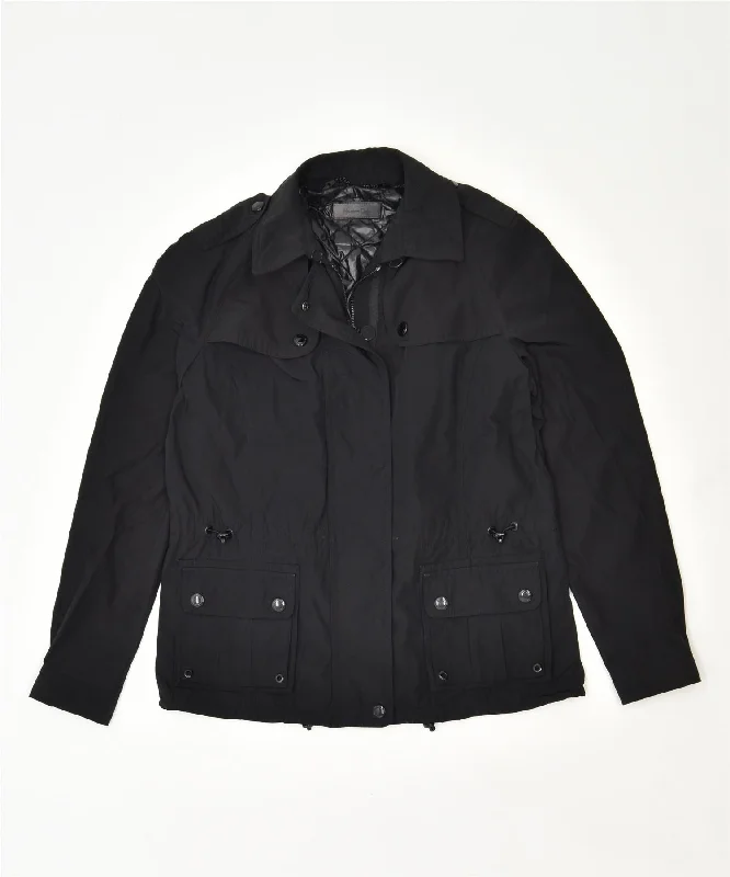Women's Outfit MASSIMO DUTTI Womens Utility Jacket UK 12 Medium Black Polyester