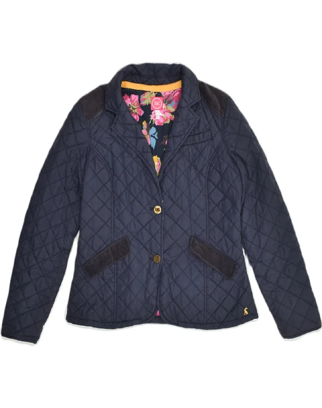 Versatile Women's Fashion JOULES Womens Quilted Jacket UK 12 Medium Navy Blue Polyester Versatile Women's Fashion JOULES Womens Quilted Jacket UK 12 Medium Navy Blue Polyester