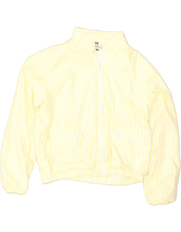 Clothing Sales MARINA YACHTING Womens Hooded Bomber Jacket UK 16 Large Yellow Striped Clothing Sales MARINA YACHTING Womens Hooded Bomber Jacket UK 16 Large Yellow Striped