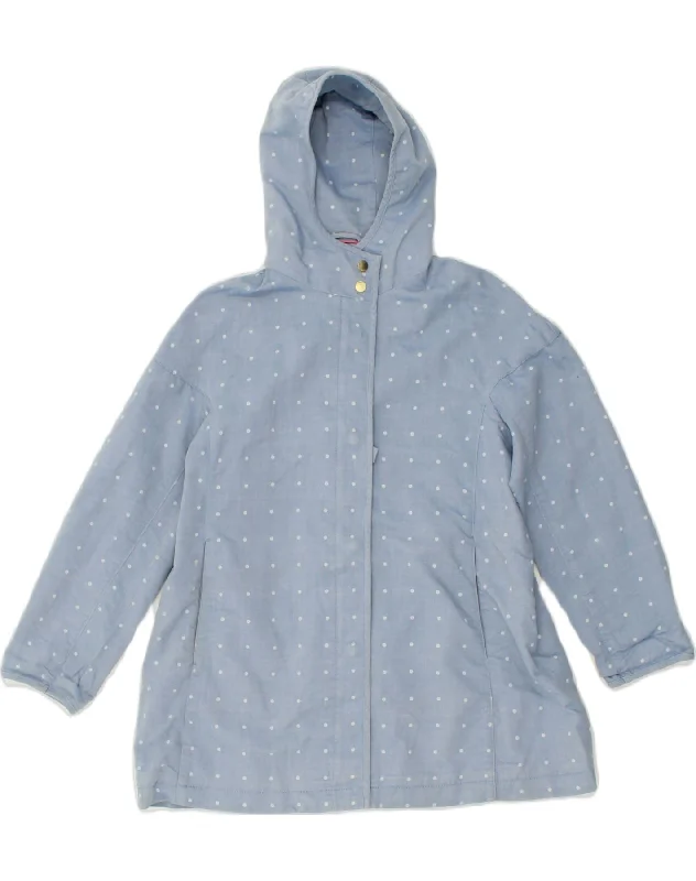 Vintage Women's Fashion JOULES Womens Hooded Bomber Jacket UK 14 Large Blue Polka Dot Cotton Vintage Women's Fashion JOULES Womens Hooded Bomber Jacket UK 14 Large Blue Polka Dot Cotton