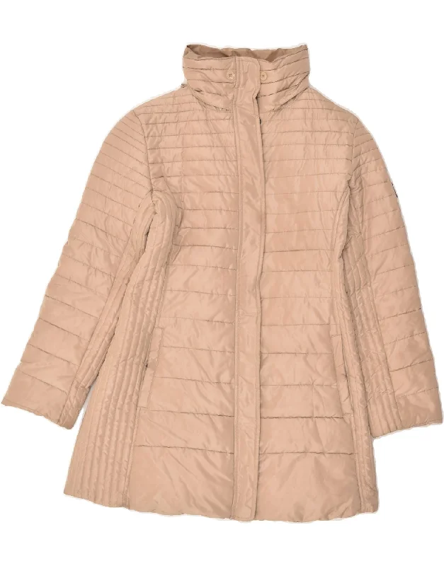 Women's Outerwear for All Weather Conditions ARMANI Womens Padded Coat US 10 Large Beige Polyester Women's Outerwear for All Weather Conditions ARMANI Womens Padded Coat US 10 Large Beige Polyester