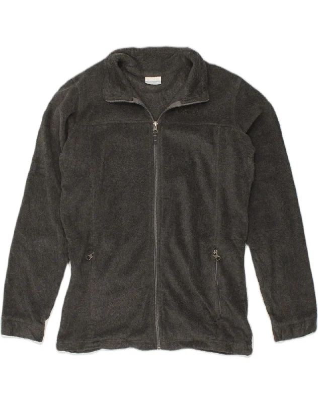 Trendy Online Boutiques COLUMBIA Womens Fleece Jacket UK 18/20 XL Grey Polyester