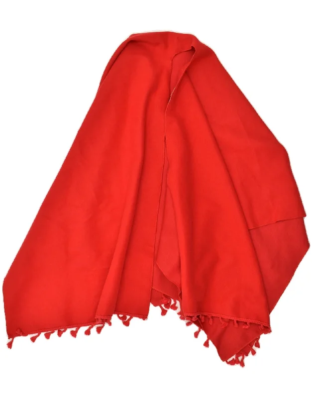 Women's Fashionable Attire For Work VINTAGE Womens Poncho Coat One size Red Polyester Women's Fashionable Attire For Work VINTAGE Womens Poncho Coat One size Red Polyester