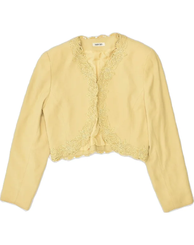 Classic Women's Clothing Styles RALPH BAKER Womens Bolero Jacket UK 14 Medium Yellow Classic Women's Clothing Styles RALPH BAKER Womens Bolero Jacket UK 14 Medium Yellow