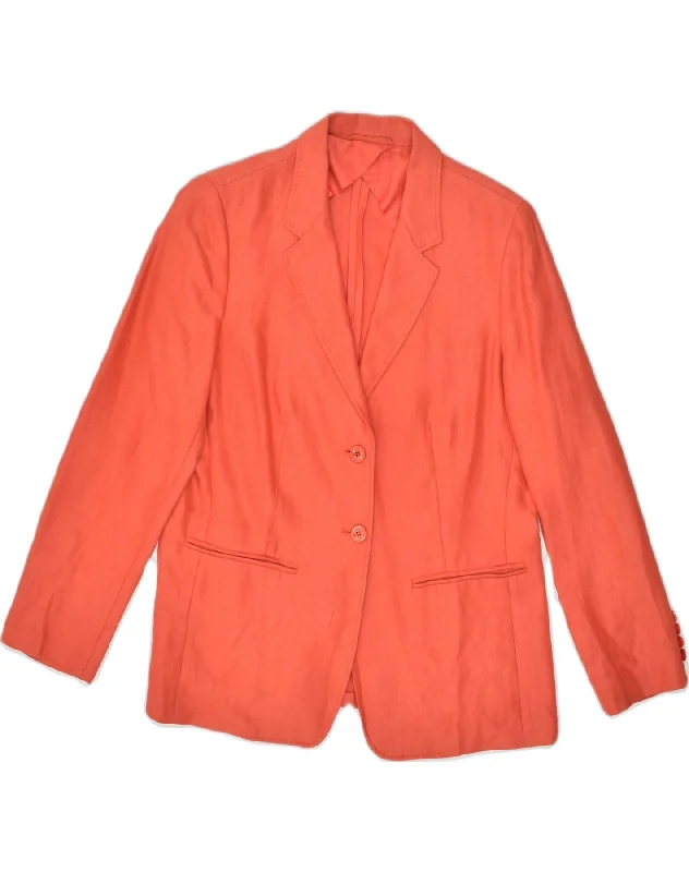 Women's Party Clothes MAX MARA Womens 2 Button Blazer Jacket UK 14 Large Red Cupro