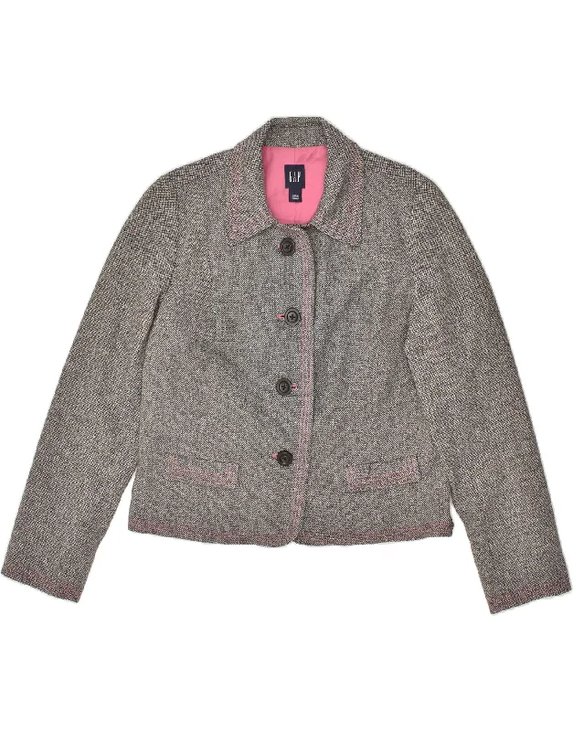 Women's Cozy Clothes GAP Womens 4 Button Blazer Jacket UK 16 Large Grey Wool