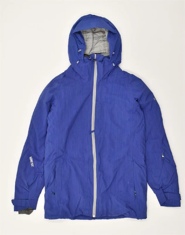 Premium Fabrics ROXY Womens Longline Hooded Windbreaker Jacket UK 14 Medium Blue Nylon Premium Fabrics ROXY Womens Longline Hooded Windbreaker Jacket UK 14 Medium Blue Nylon