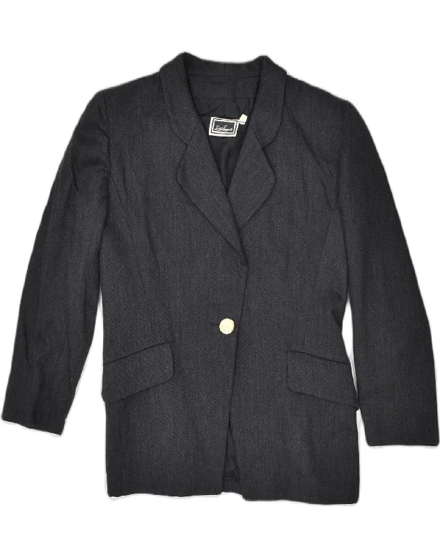 Workwear Fashion for Women LUISA SPAGNOLI Womens 1 Button Blazer Jacket IT 42 Medium Black Workwear Fashion for Women LUISA SPAGNOLI Womens 1 Button Blazer Jacket IT 42 Medium Black